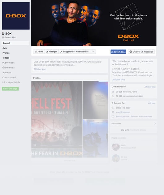 D-BOX social media Facebook cover Francis
