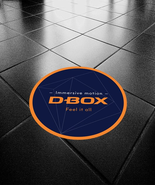 DBOX floor sticker brand english