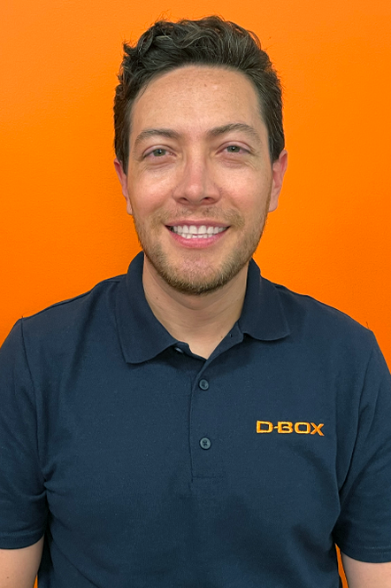 D-BOX support member Daniel Verdesoto