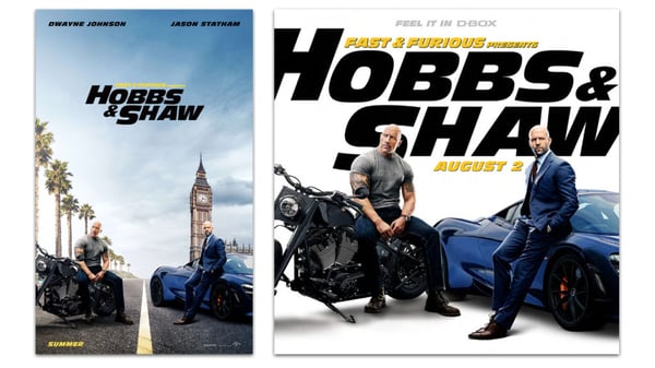 Hobbs and Shaw movie posters