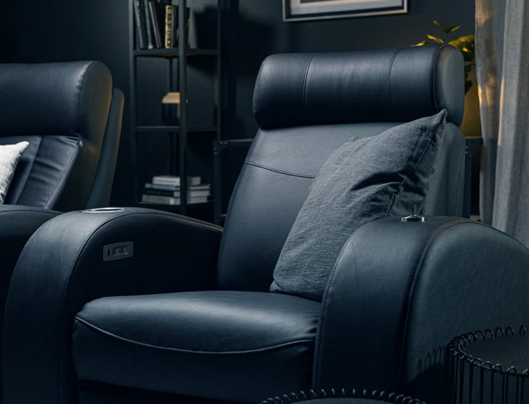 Home theater recliner haptic chair