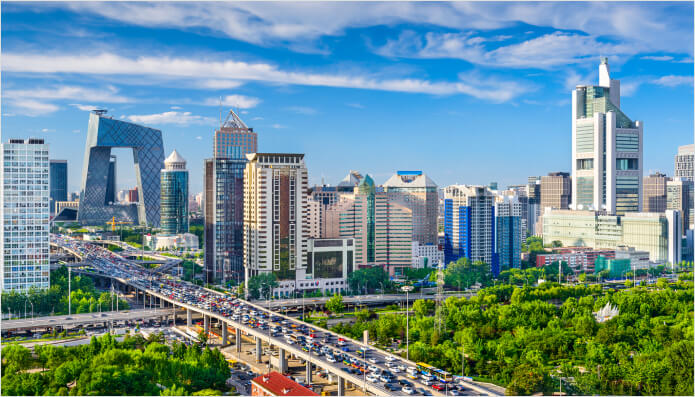 Skyline view of Beijing, China