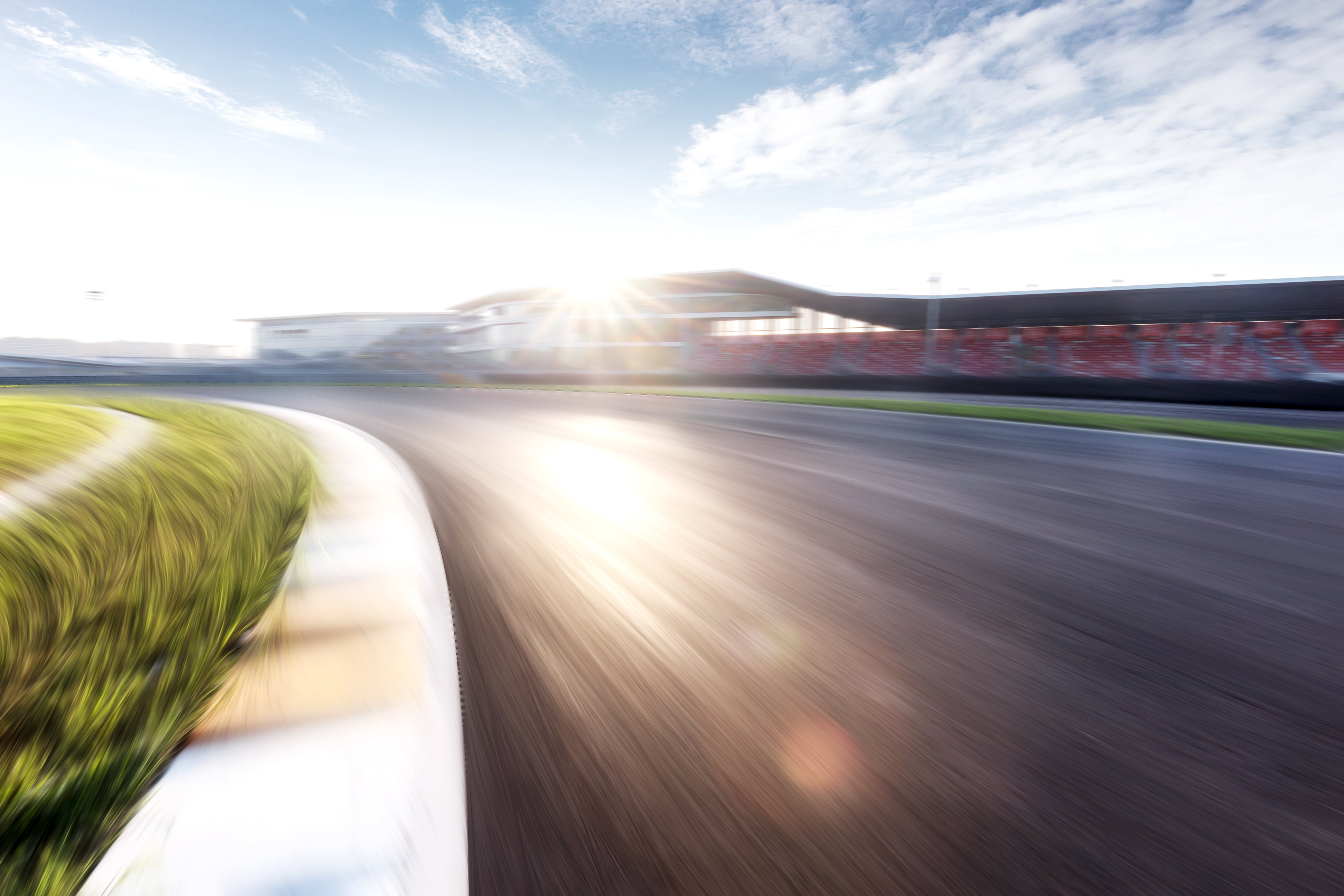 F1 blurry race track