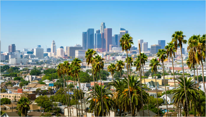 Vue de la ville de Los Angeles