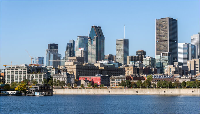 Skyline view of Montreal, Canada